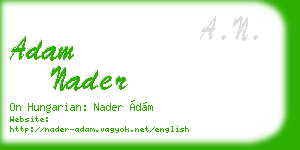 adam nader business card